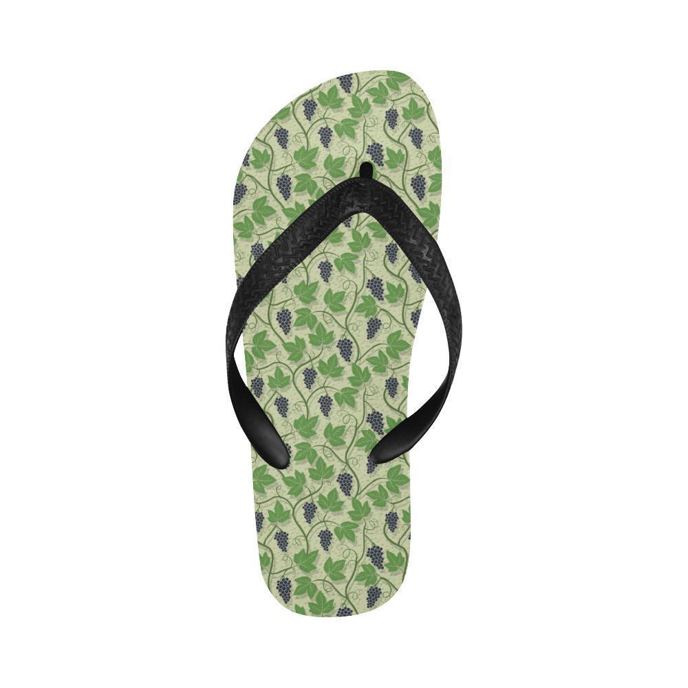 Wine Grape Thmed Print Flip Flops-JTAMIGO.COM
