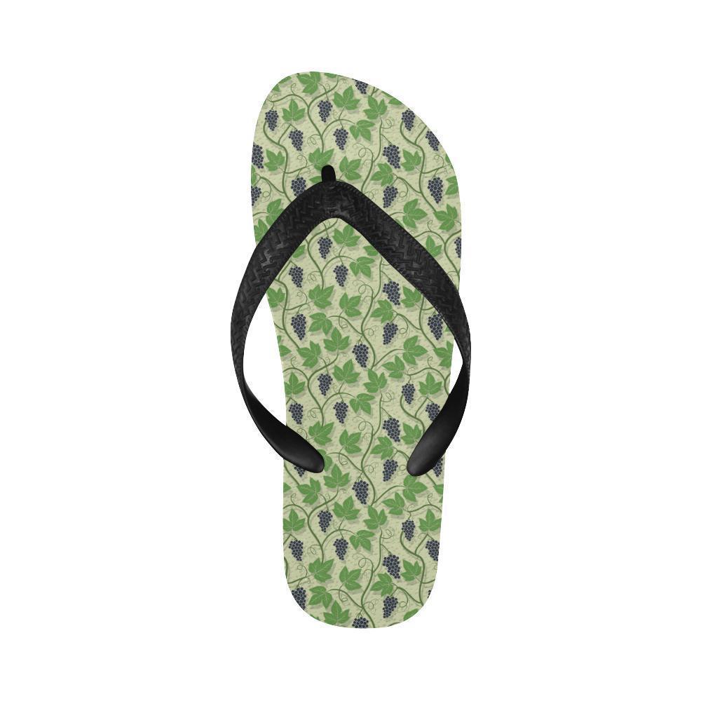 Wine Grape Thmed Print Flip Flops-JTAMIGO.COM
