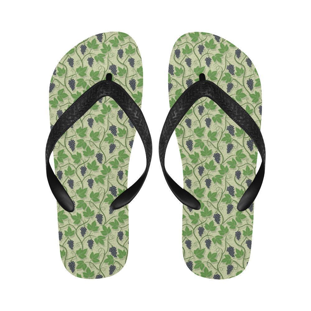Wine Grape Thmed Print Flip Flops-JTAMIGO.COM
