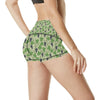 Wine Grape Thmed Print High Waisted Spandex Shorts-JTAMIGO.COM