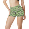 Wine Grape Thmed Print High Waisted Spandex Shorts-JTAMIGO.COM