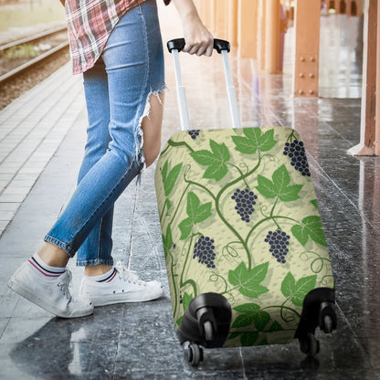 Wine Grape Thmed Print Luggage Cover Protector