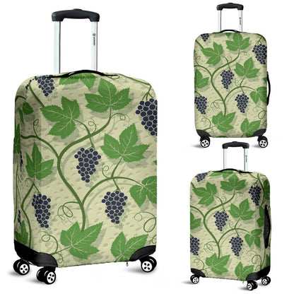 Wine Grape Thmed Print Luggage Cover Protector