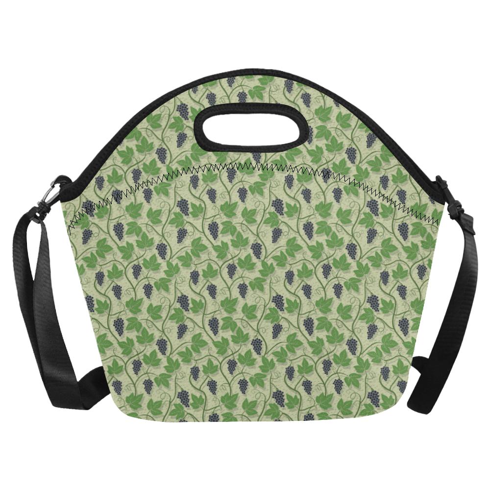 Wine Grape Thmed Print Neoprene Lunch Bag (Model 1669)(Large)-JTAMIGO.COM