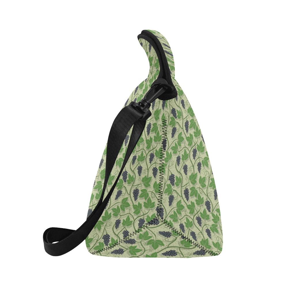 Wine Grape Thmed Print Neoprene Lunch Bag (Model 1669)(Large)-JTAMIGO.COM