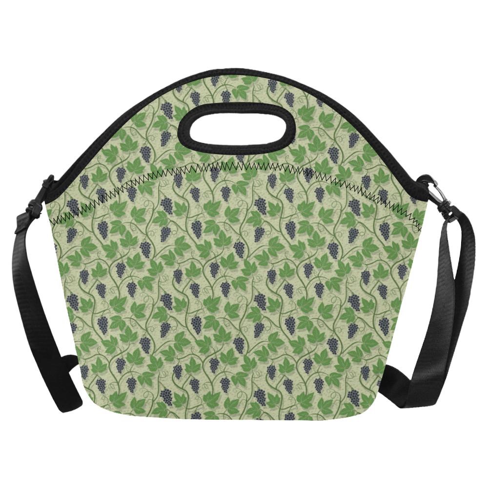 Wine Grape Thmed Print Neoprene Lunch Bag (Model 1669)(Large)-JTAMIGO.COM