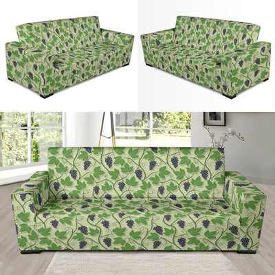 Wine Grape Thmed Print Sofa Slipcover-JTAMIGO.COM