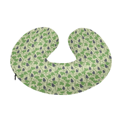 Wine Grape Thmed Print U-Shaped Travel Neck Pillow-JTAMIGO.COM