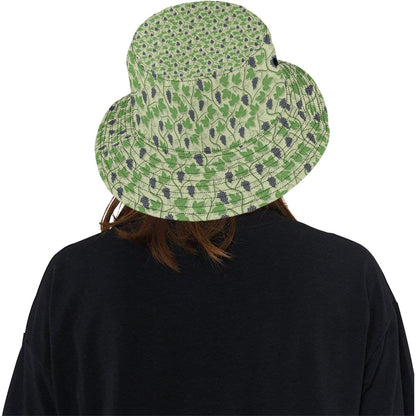 Wine Grape Thmed Print Unisex Bucket Hat