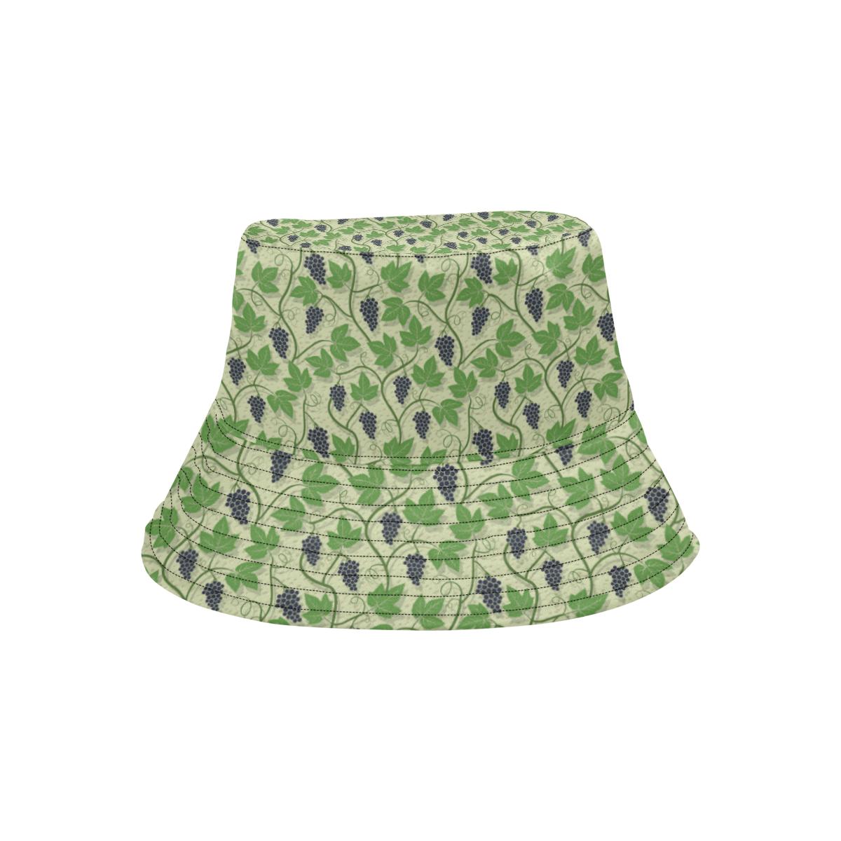 Wine Grape Thmed Print Unisex Bucket Hat