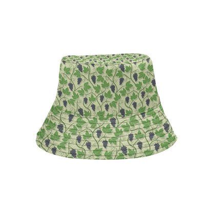 Wine Grape Thmed Print Unisex Bucket Hat