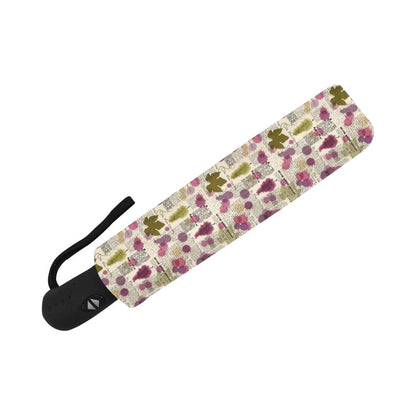 Wine Style Design Print Automatic Foldable Umbrella