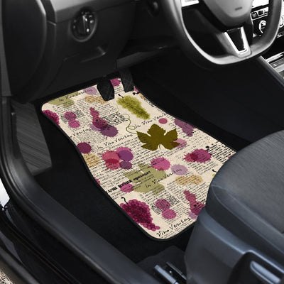 Wine Style Design Print Car Floor Mats