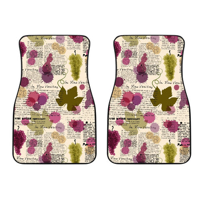 Wine Style Design Print Car Floor Mats