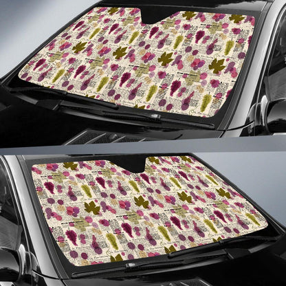 Wine Style Design Print Car Sun Shade For Windshield
