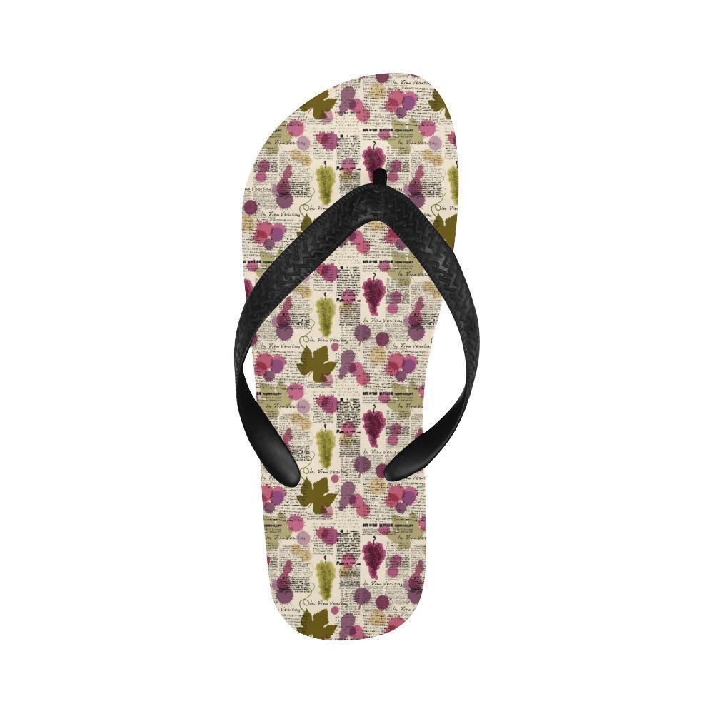 Wine Style Design Print Flip Flops-JTAMIGO.COM