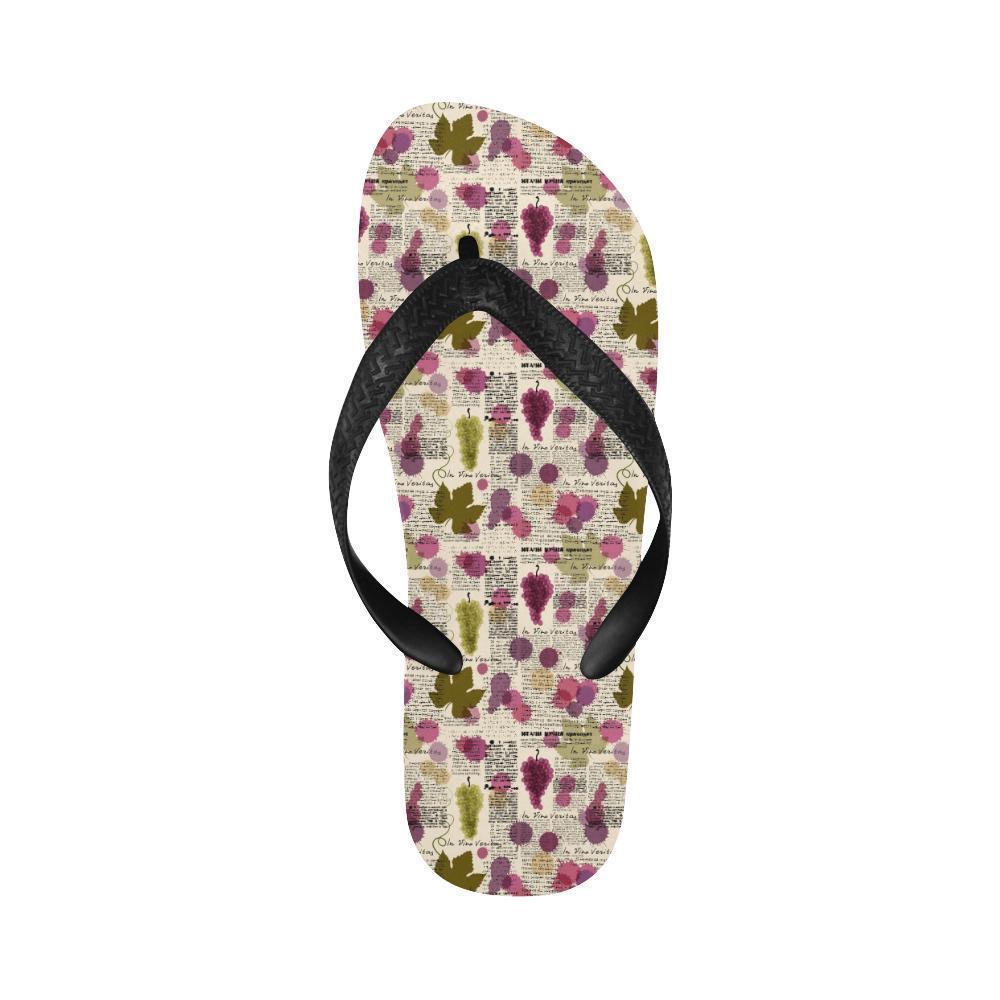 Wine Style Design Print Flip Flops-JTAMIGO.COM