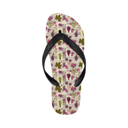 Wine Style Design Print Flip Flops-JTAMIGO.COM
