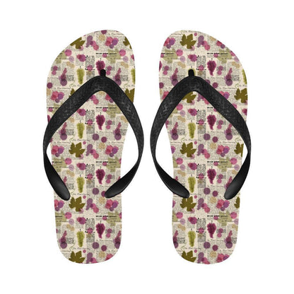 Wine Style Design Print Flip Flops-JTAMIGO.COM