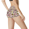 Wine Style Design Print High Waisted Spandex Shorts-JTAMIGO.COM