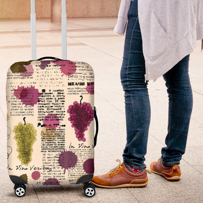 Wine Style Design Print Luggage Cover Protector