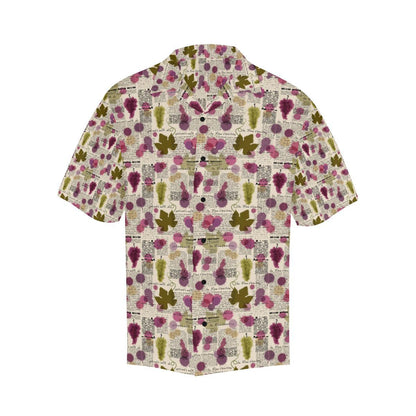 Wine Style Design Print Men Aloha Hawaiian Shirt