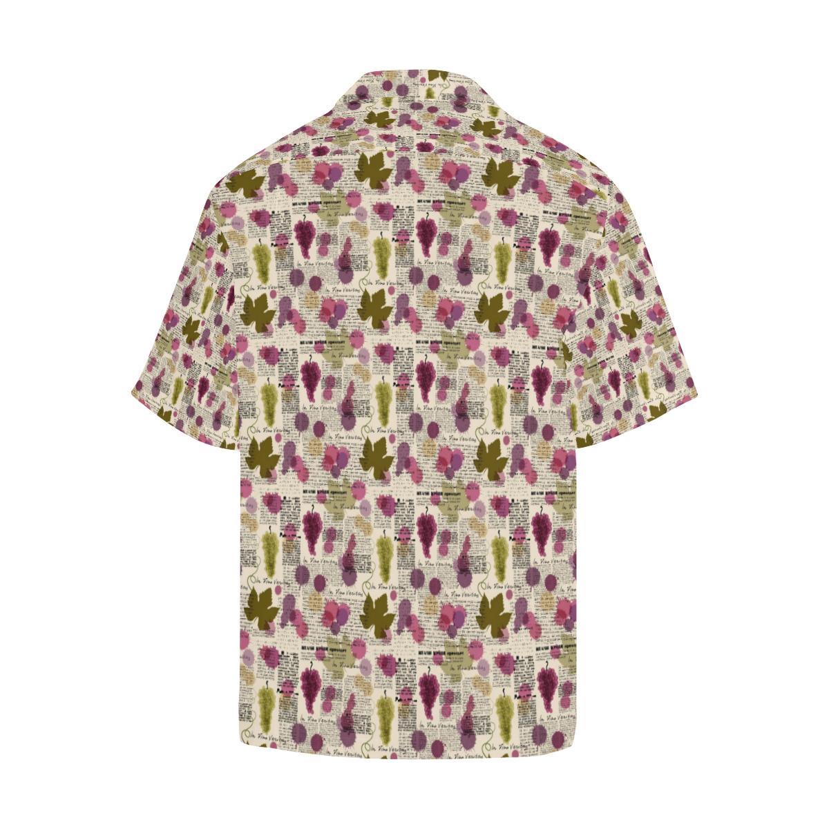 Wine Style Design Print Men Aloha Hawaiian Shirt
