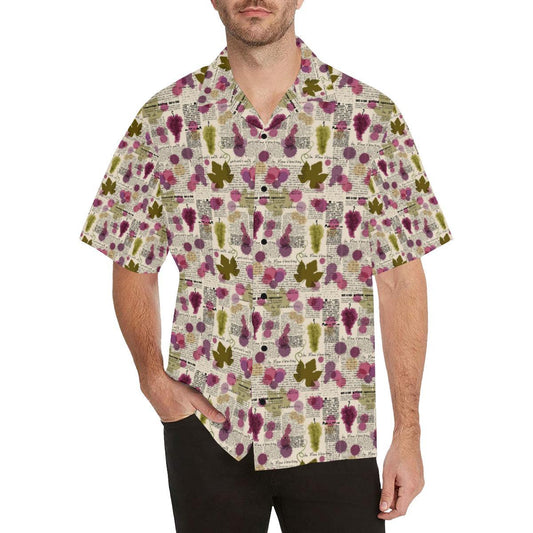 Wine Style Design Print Men Aloha Hawaiian Shirt