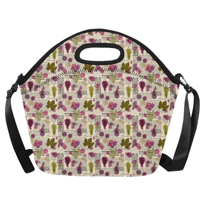Wine Style Design Print Neoprene Lunch Bag (Model 1669)(Large)-JTAMIGO.COM