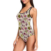 Wine Style Design Print One Piece Swimsuit-JTAMIGO.COM