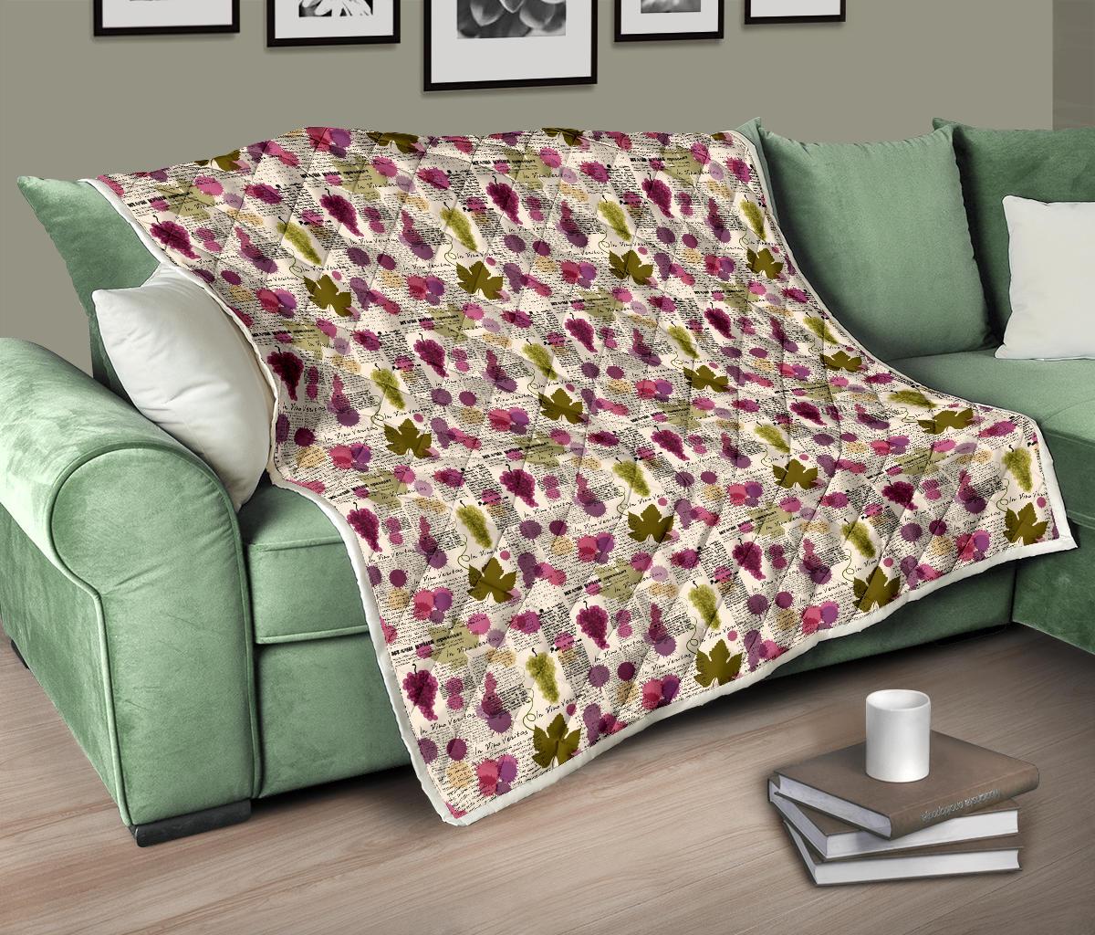 Wine Style Design Print Premium Quilt-JTAMIGO.COM