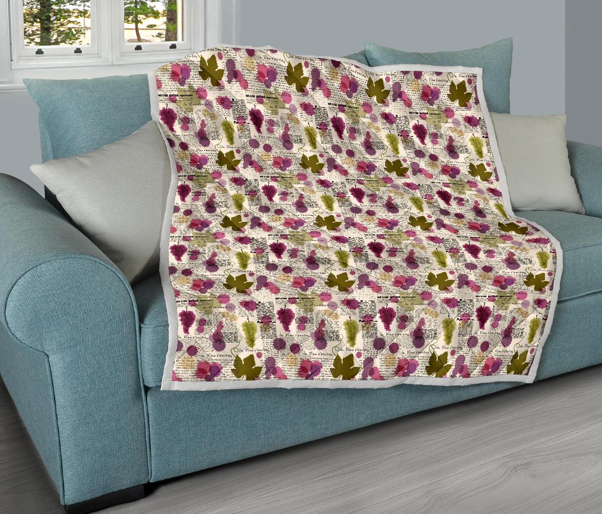 Wine Style Design Print Premium Quilt-JTAMIGO.COM