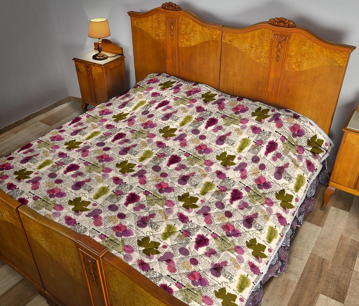 Wine Style Design Print Premium Quilt-JTAMIGO.COM