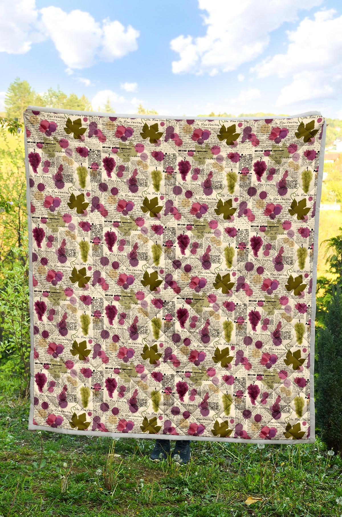 Wine Style Design Print Premium Quilt-JTAMIGO.COM