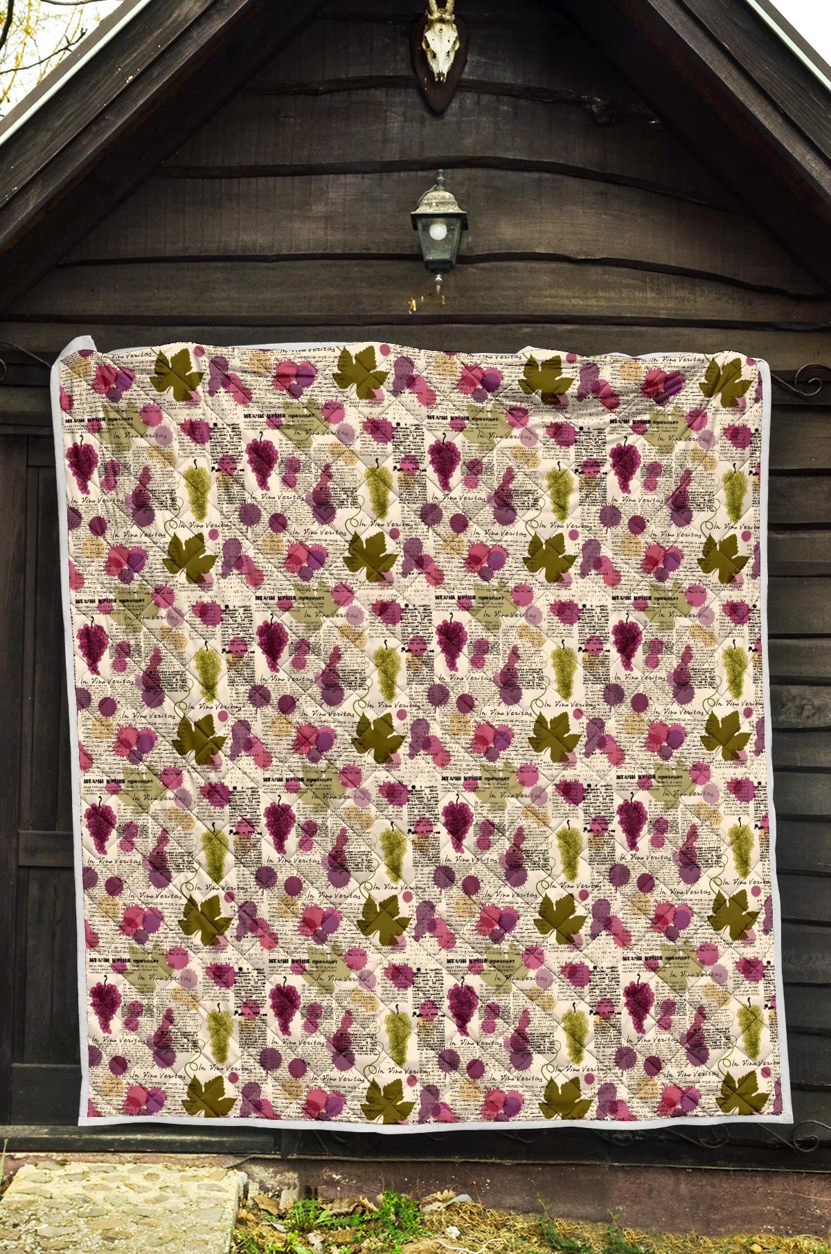 Wine Style Design Print Premium Quilt-JTAMIGO.COM