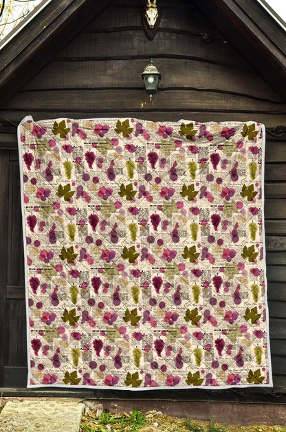 Wine Style Design Print Premium Quilt-JTAMIGO.COM