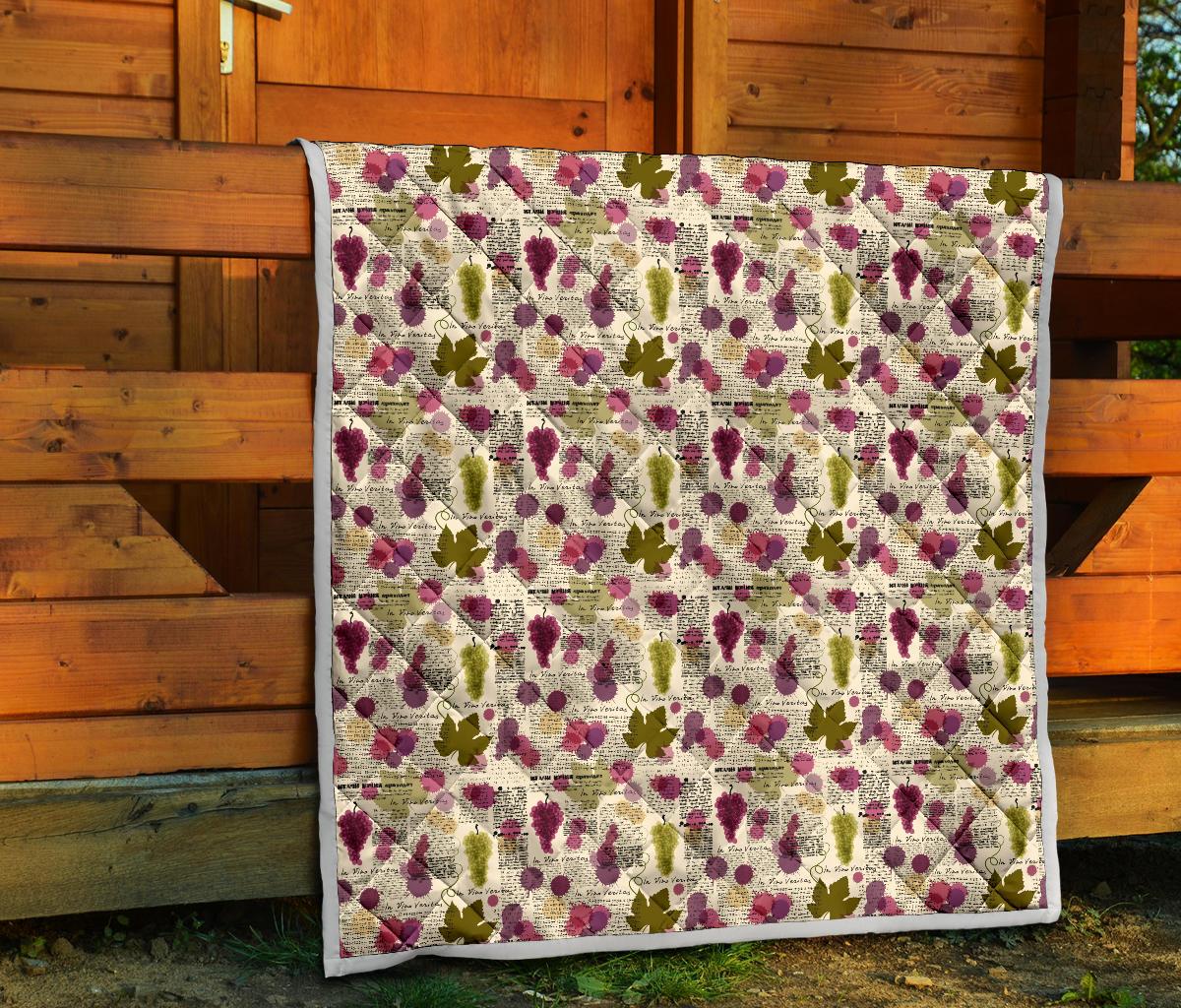 Wine Style Design Print Premium Quilt-JTAMIGO.COM