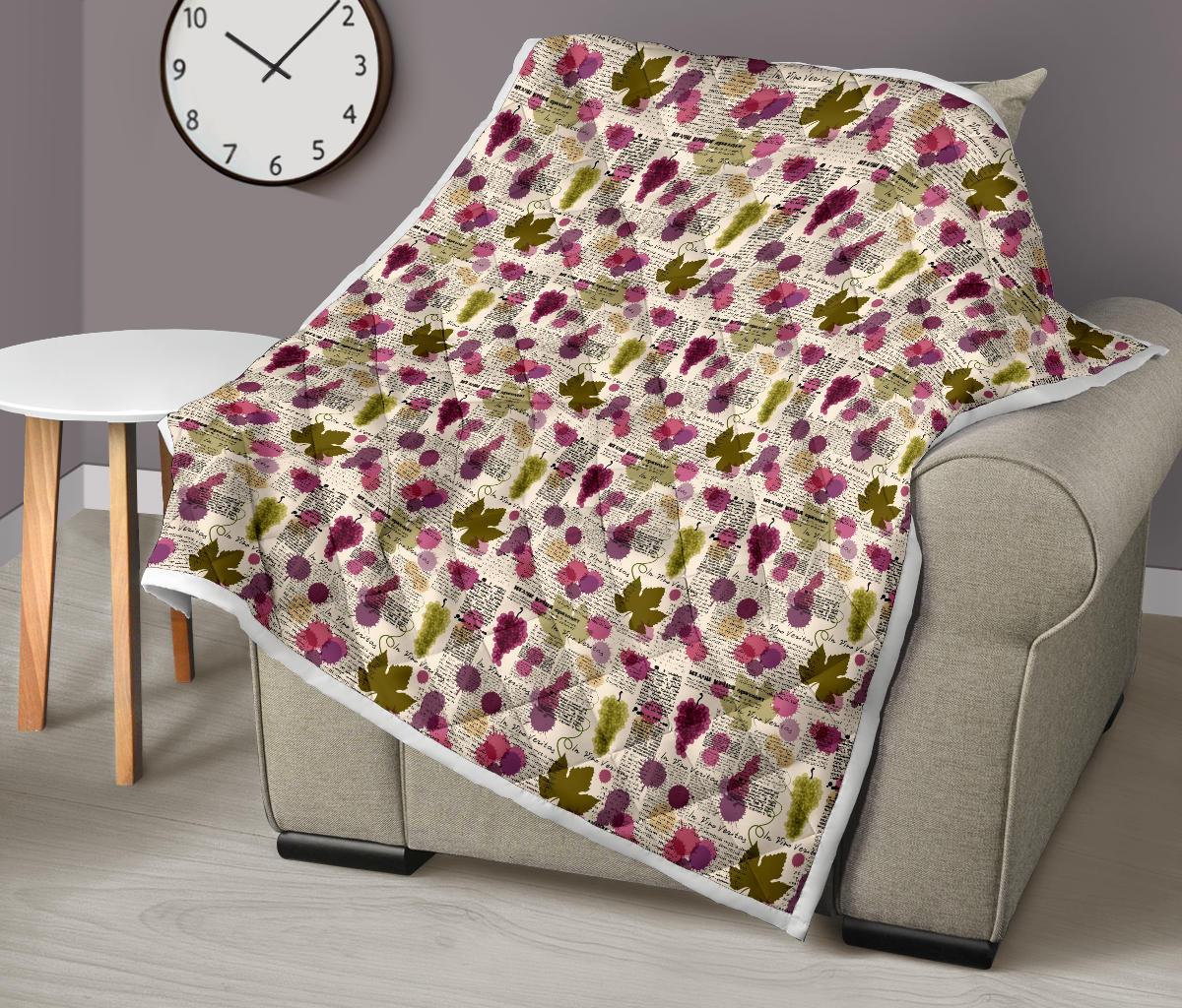 Wine Style Design Print Premium Quilt-JTAMIGO.COM