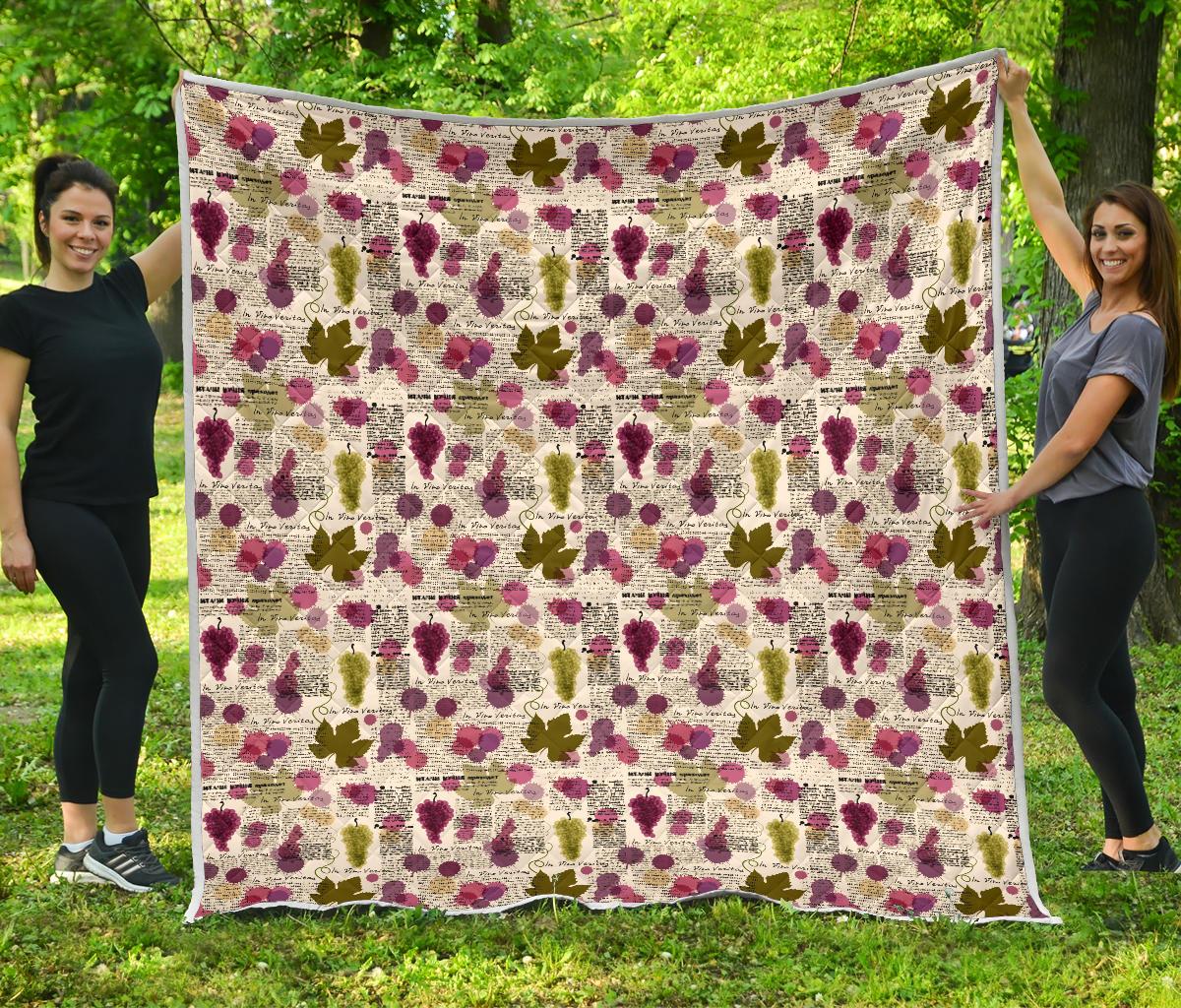 Wine Style Design Print Premium Quilt-JTAMIGO.COM