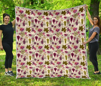 Wine Style Design Print Premium Quilt-JTAMIGO.COM