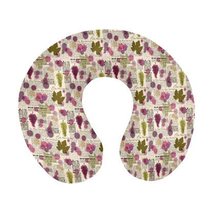 Wine Style Design Print U-Shaped Travel Neck Pillow-JTAMIGO.COM