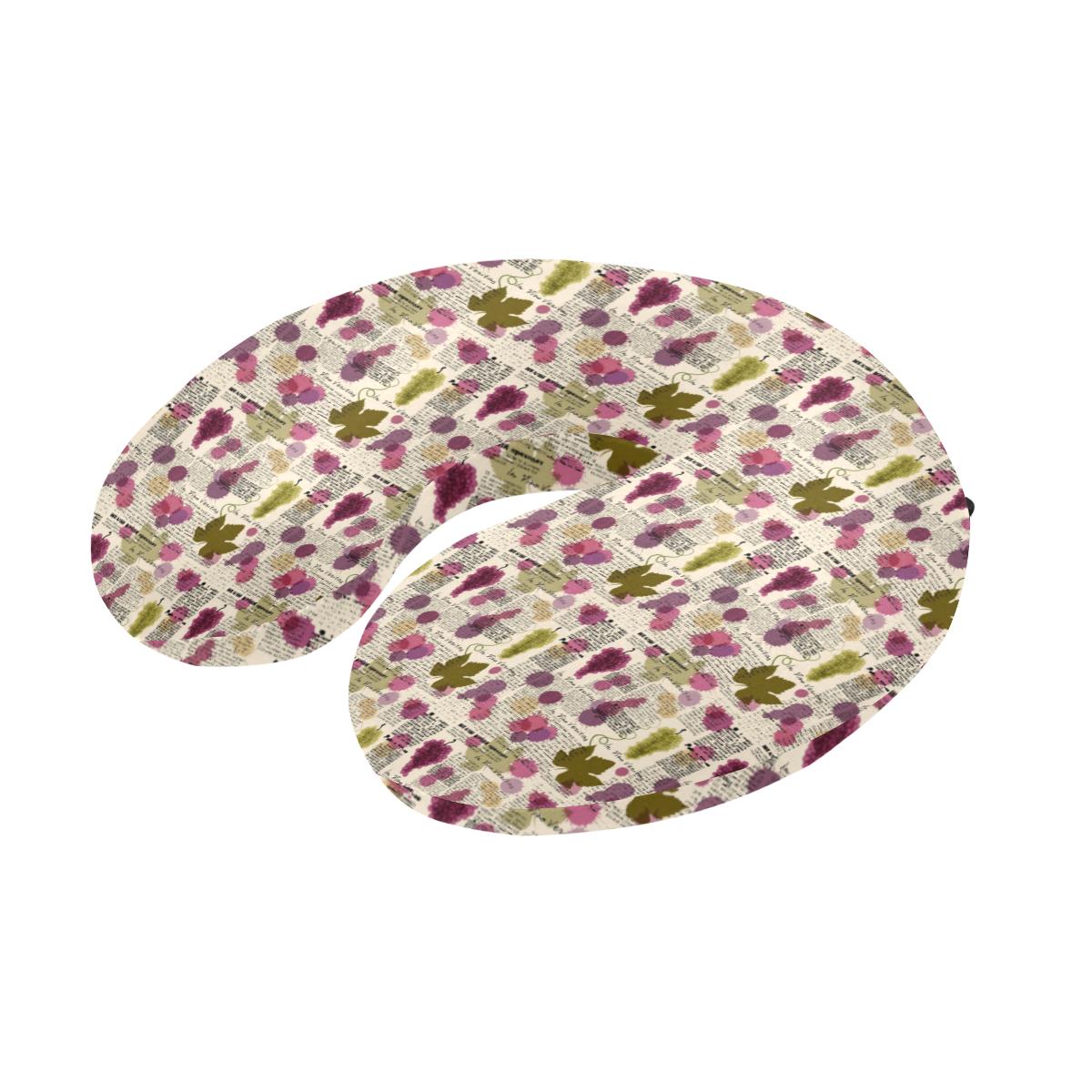 Wine Style Design Print U-Shaped Travel Neck Pillow-JTAMIGO.COM