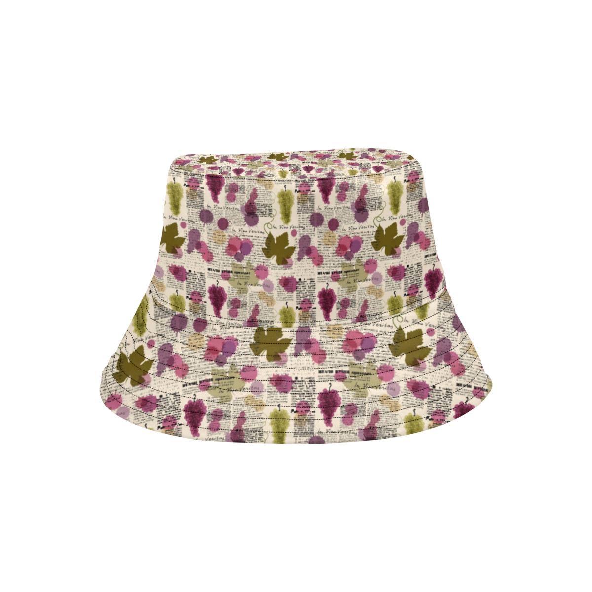 Wine Style Design Print Unisex Bucket Hat