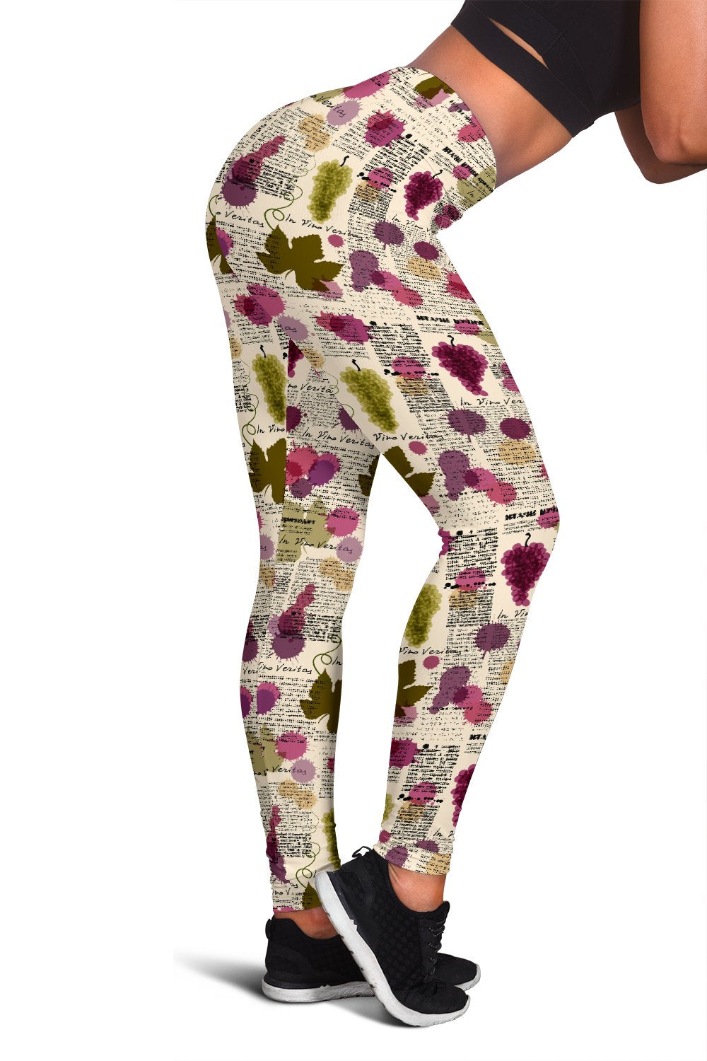 Wine Style Design Print Women Leggings