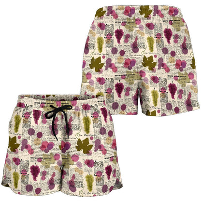 Wine Style Design Print Women Shorts-JTAMIGO.COM