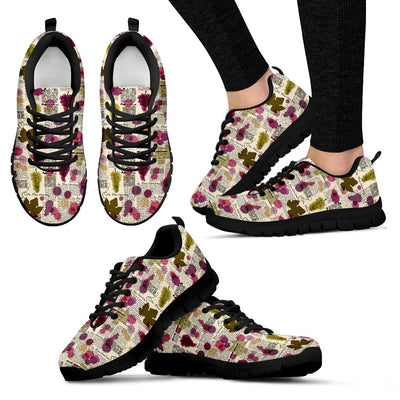 Wine Style Design Print Women Sneakers Shoes