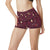 Wine Themed Pattern Print High Waisted Spandex Shorts-JTAMIGO.COM