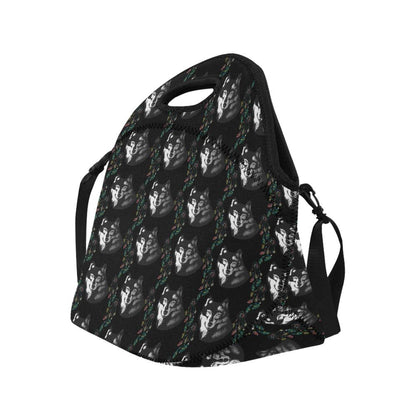 Wolf Black Dream Catcher Design Print Neoprene Lunch Bag (Model 1669)(Large)-JTAMIGO.COM