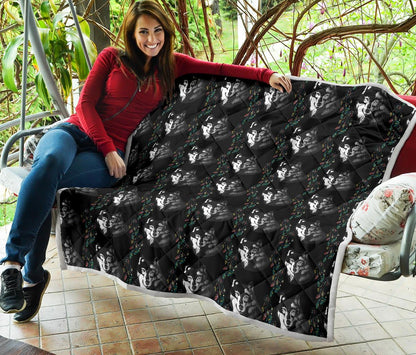 Wolf Black Dream Catcher Design Print Premium Quilt-JTAMIGO.COM