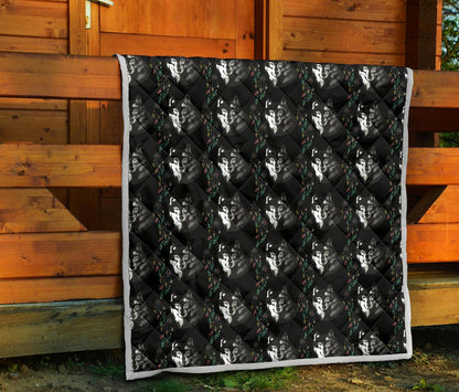 Wolf Black Dream Catcher Design Print Premium Quilt-JTAMIGO.COM
